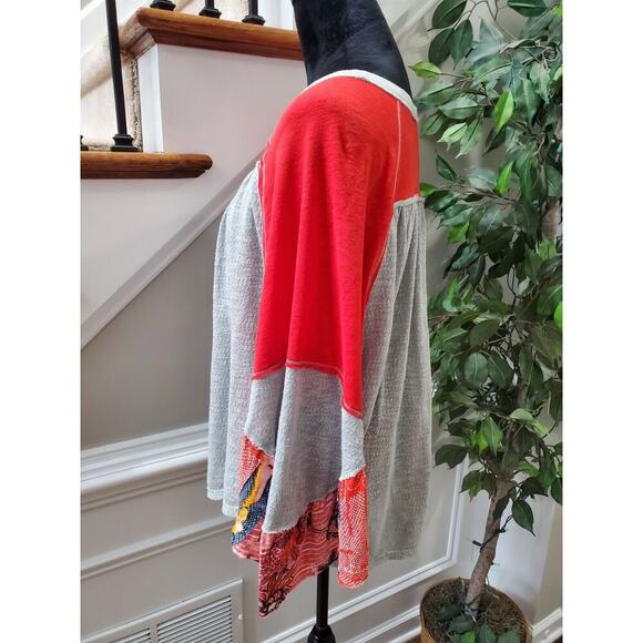 We The Free Women's Gray Polyester Round Neck Long Sleeve Top Shirt Size Medium - Picture 6 of 10